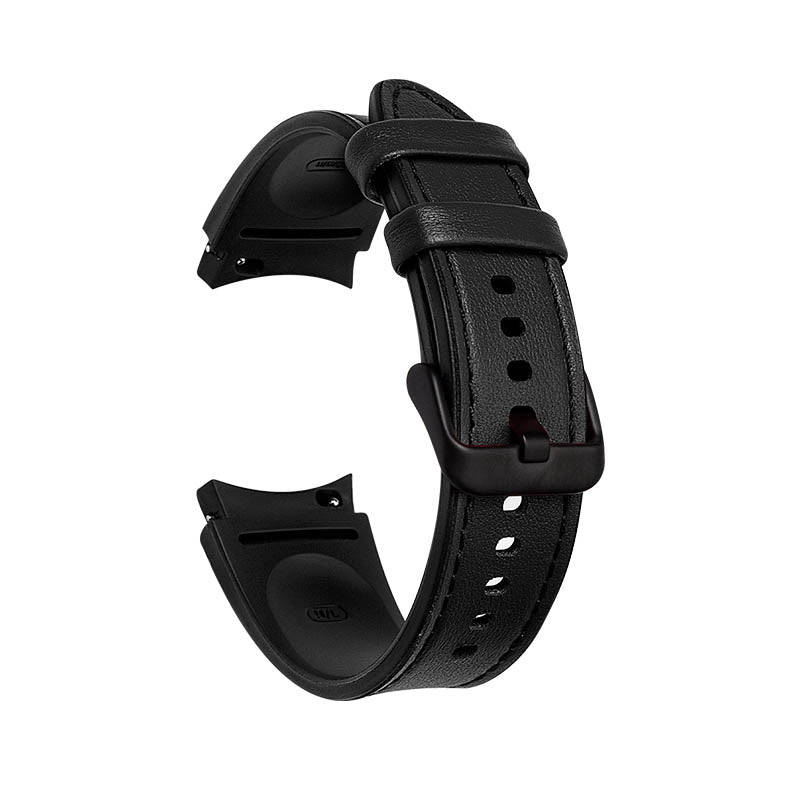Leather & Silicone Hybrid Strap for Samsung Galaxy Watch 4