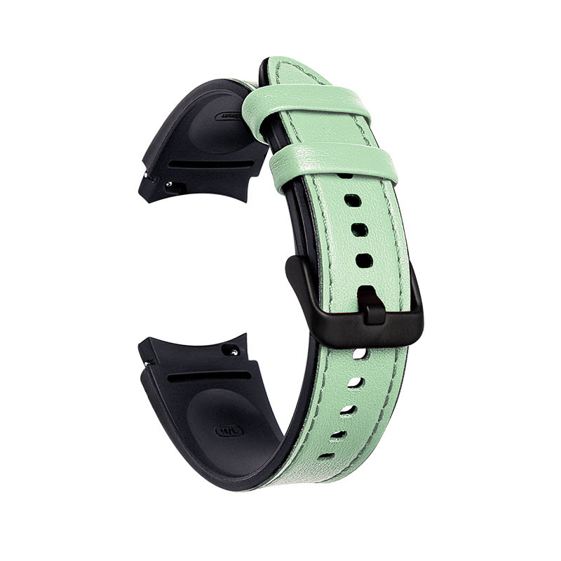 Leather & Silicone Hybrid Strap for Samsung Galaxy Watch 4