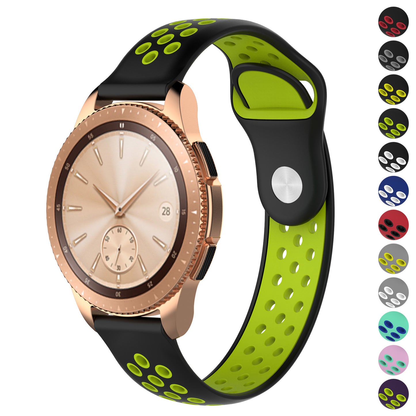 Perforated Rubber Strap for Samsung Galaxy Watch Active2