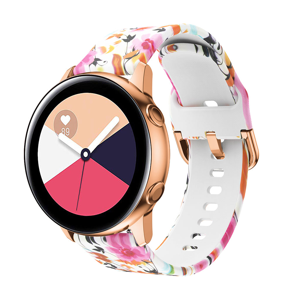 Rubber Patterned Strap for Samsung Galaxy Watch Active2 / Gear Sport / Gear S2 Classic