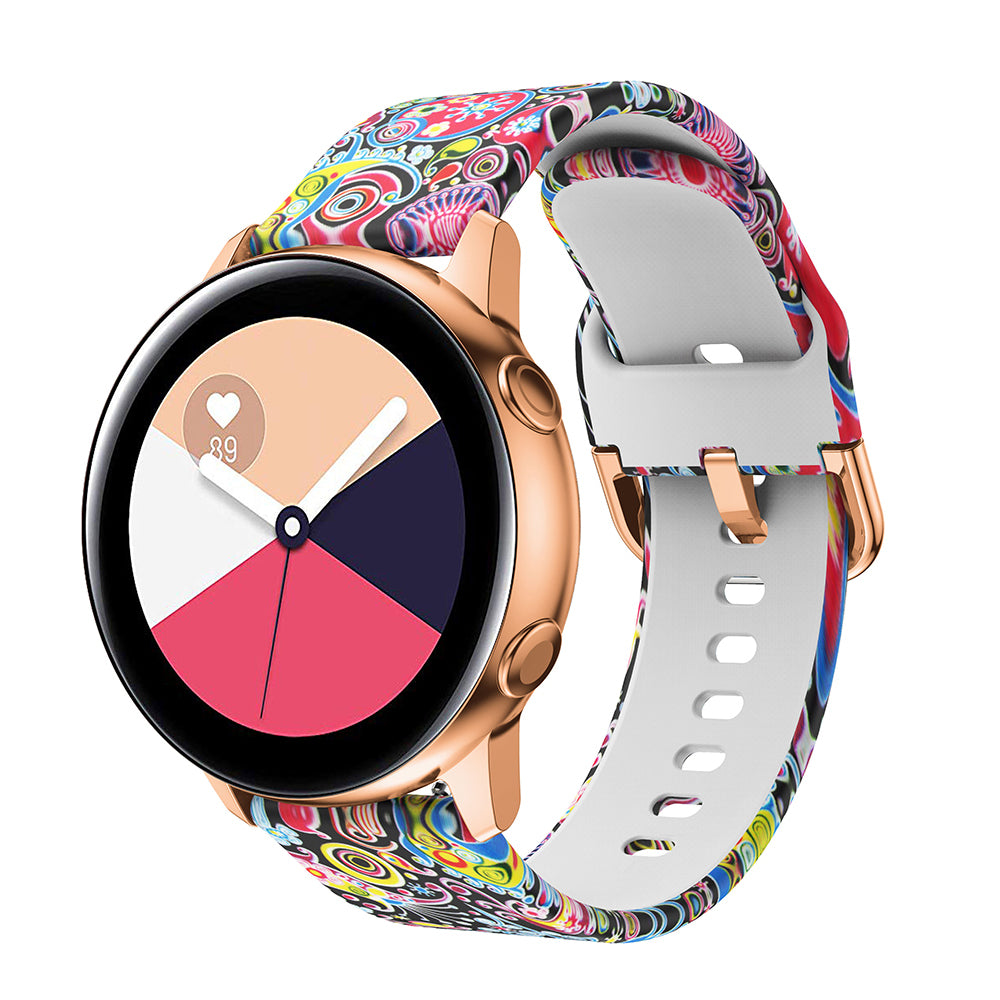 Rubber Patterned Strap for Samsung Galaxy Watch Active2 / Gear Sport / Gear S2 Classic
