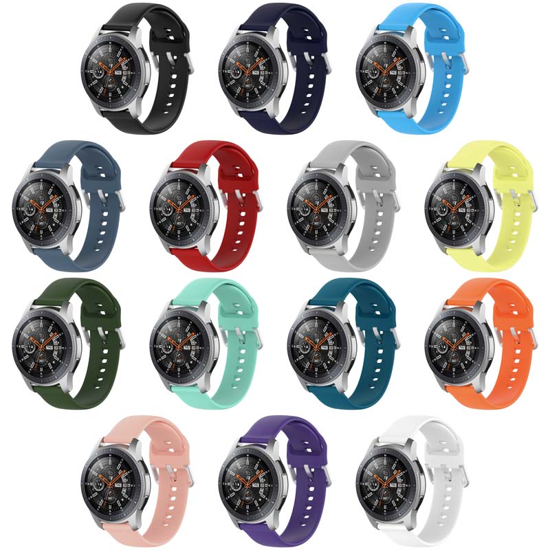 Buckle-and-Tuck Perforated Rubber Strap for Samsung Galaxy Watch 3 / Active / Gear