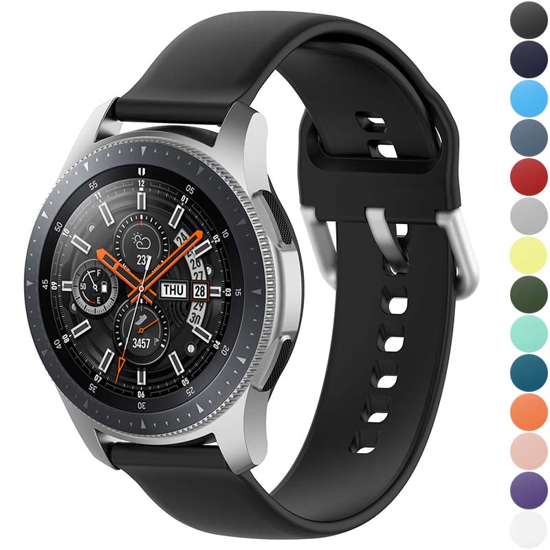 Buckle-and-Tuck Perforated Rubber Strap for Samsung Galaxy Watch 3 / Active / Gear