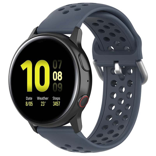 Buckle-and-Tuck Perforated Rubber Strap for Samsung Galaxy Watch 3 / Active / Gear