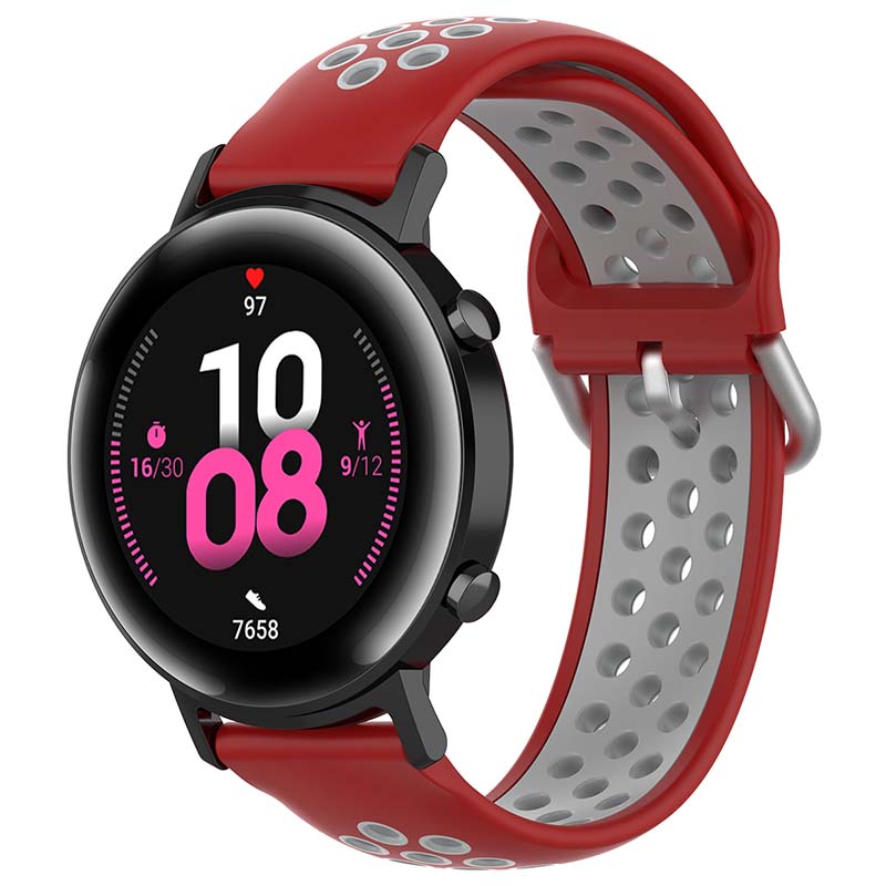 Buckle-and-Tuck Perforated Rubber Band for Samsung Galaxy Watch 3 / Active / Gear
