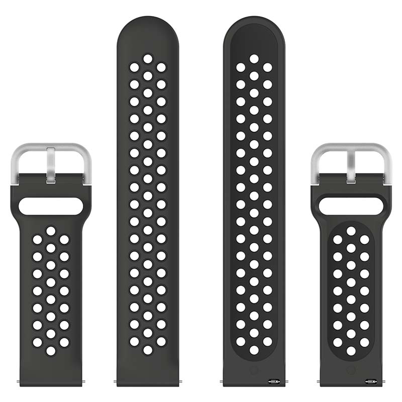 Buckle-and-Tuck Perforated Rubber Band for Samsung Galaxy Watch 3 / Active / Gear