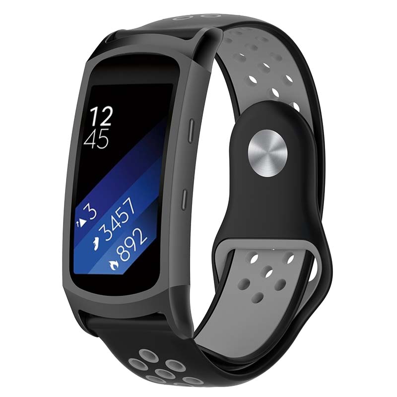 Pin-and-Tuck Perforated Rubber Strap for Samsung Fit 2 & Fit 2 Pro