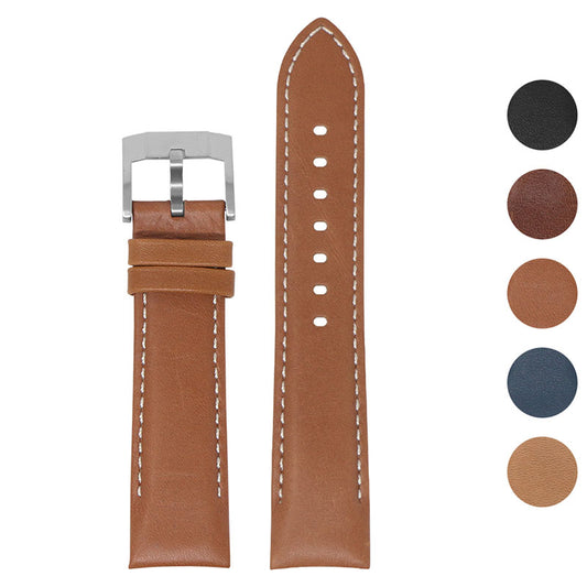 DASSARI Fitted Classic Leather Band for Seiko Turtle