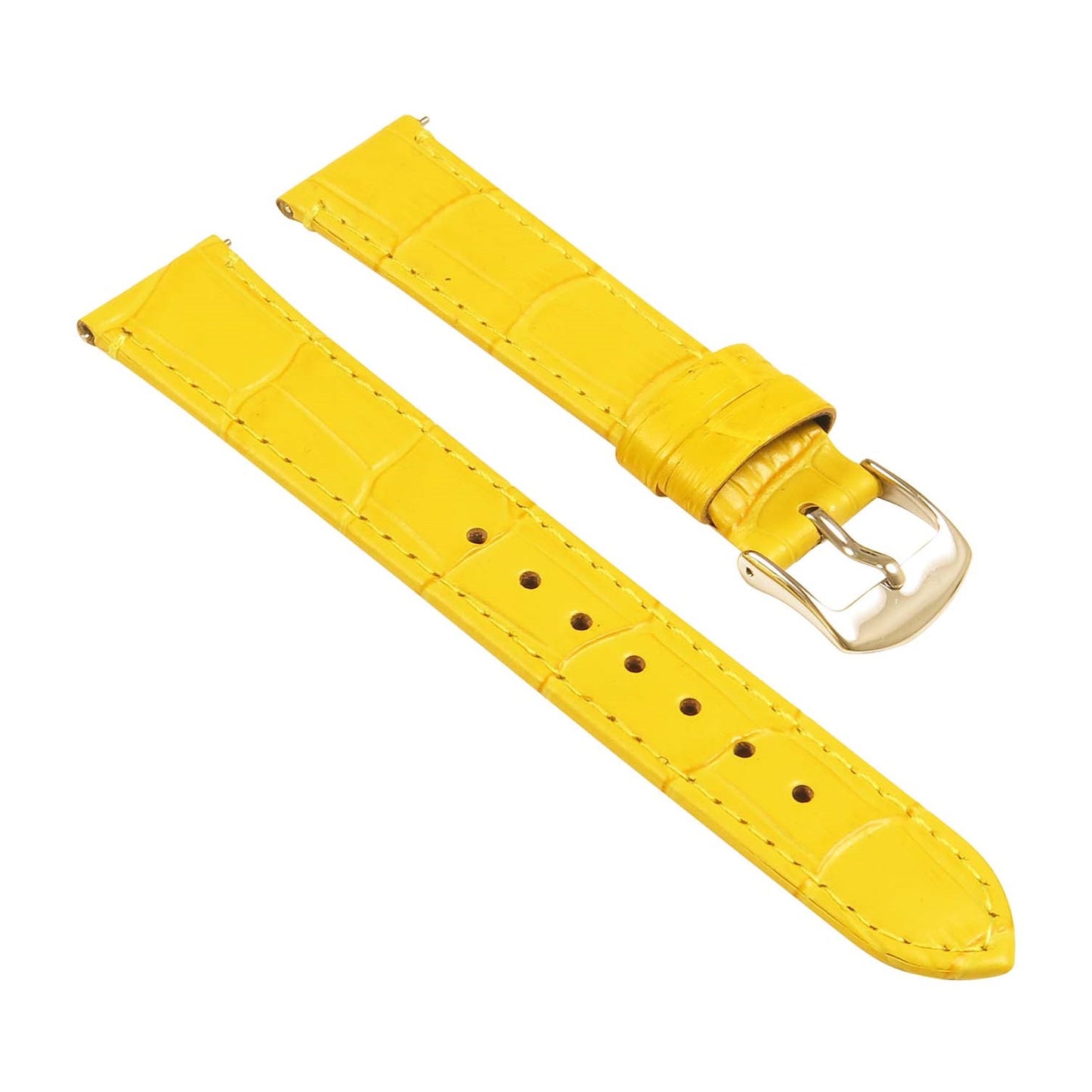 Women's Crocodile Strap - Quick Release Yellow