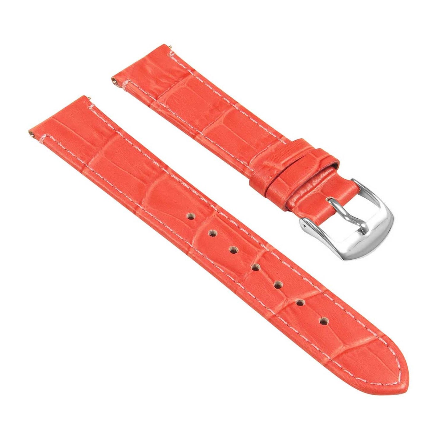 Women's Crocodile Strap - Quick Release Dark Pink