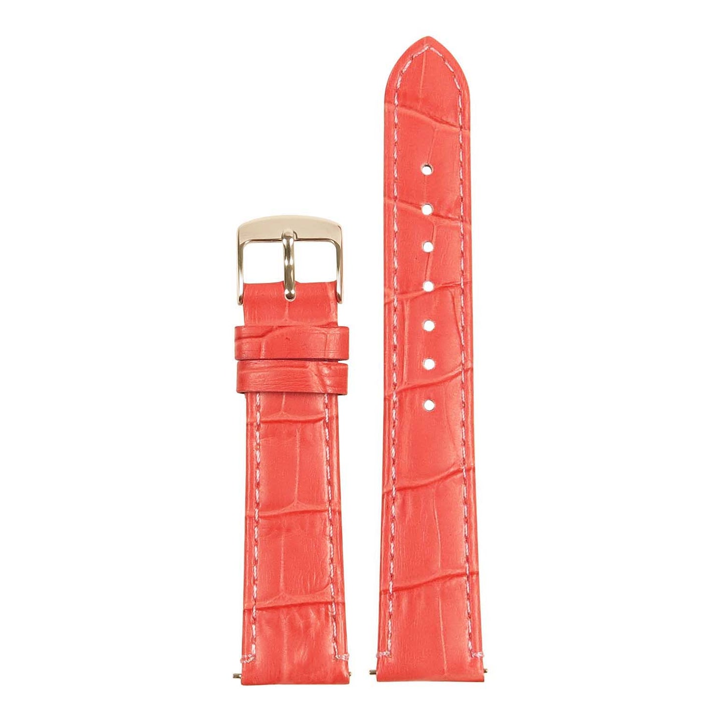 Women's Crocodile Strap - Quick Release Dark Pink