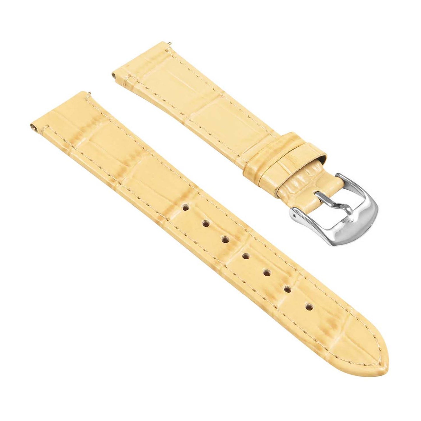 Women's Crocodile Strap - Quick Release Beige