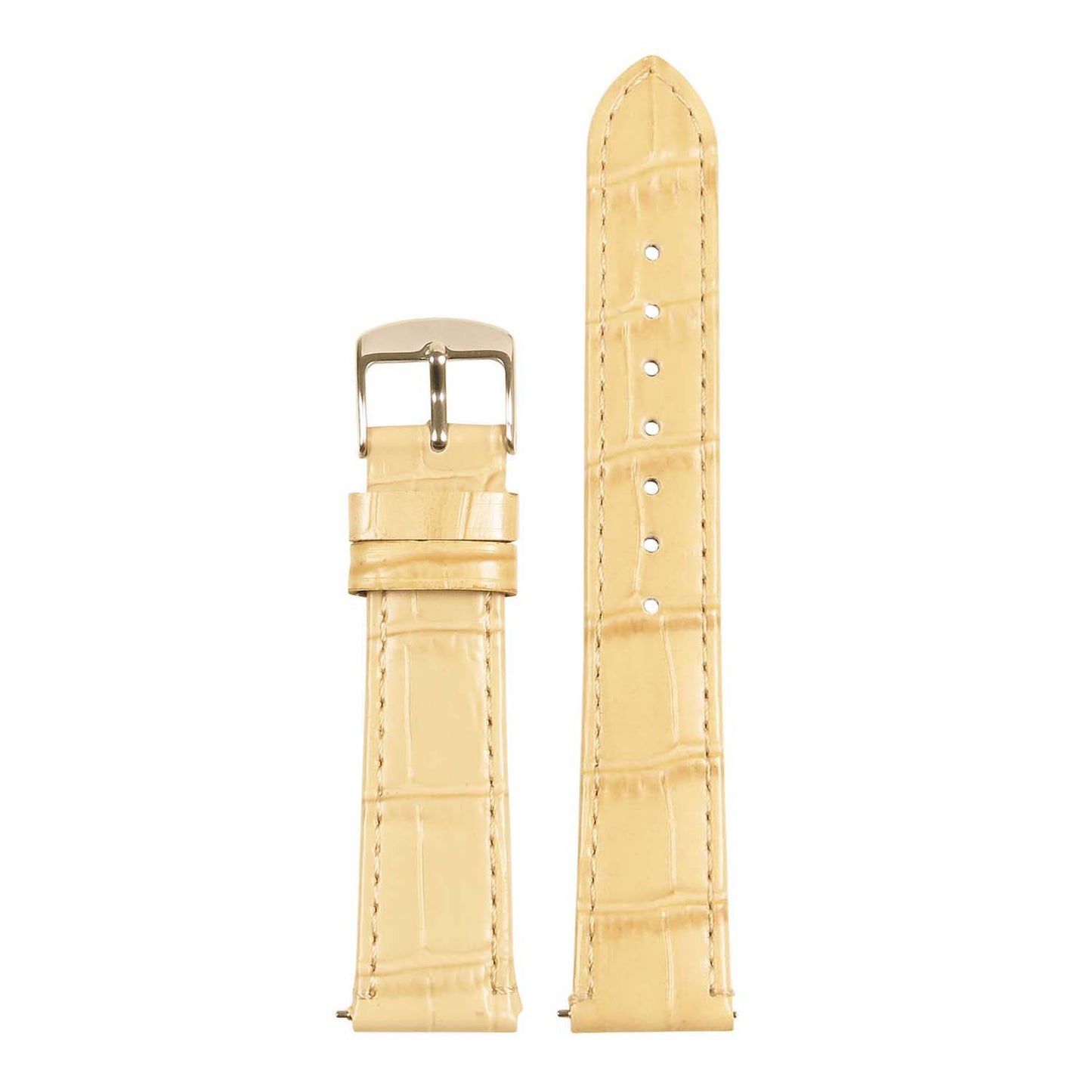 Women's Crocodile Strap - Quick Release Beige