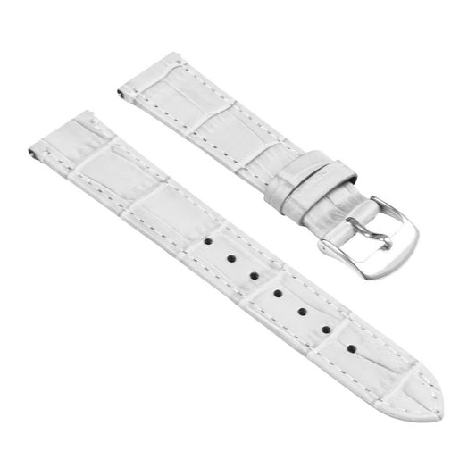 Women's Crocodile Strap - Quick Release White