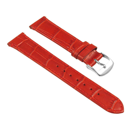 Women's Crocodile Strap - Quick Release Red