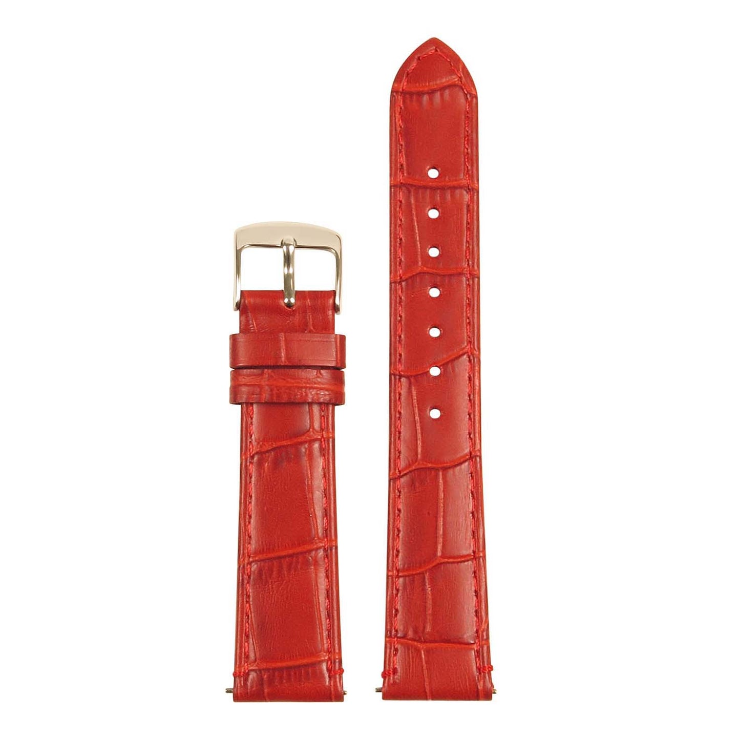 Women's Crocodile Strap - Quick Release Red