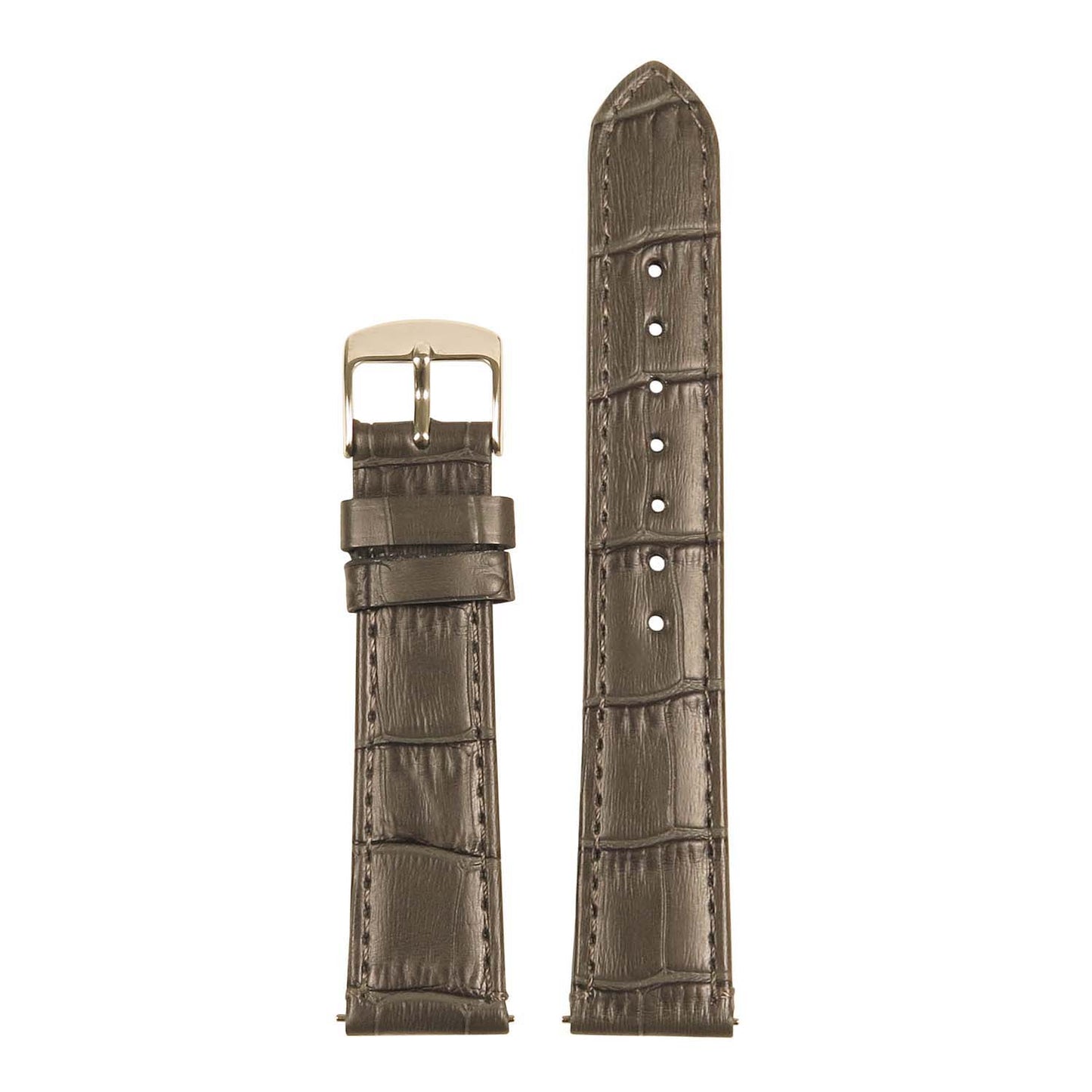 Women's Crocodile Strap - Quick Release Grey
