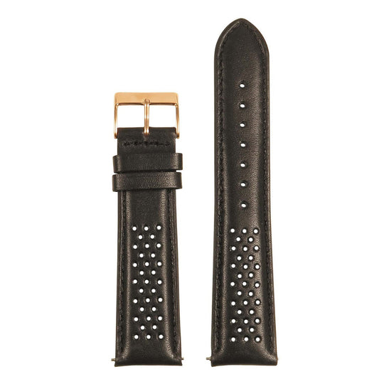 Perforated Rally Strap w/ Rose Gold Buckle - Quick Release
