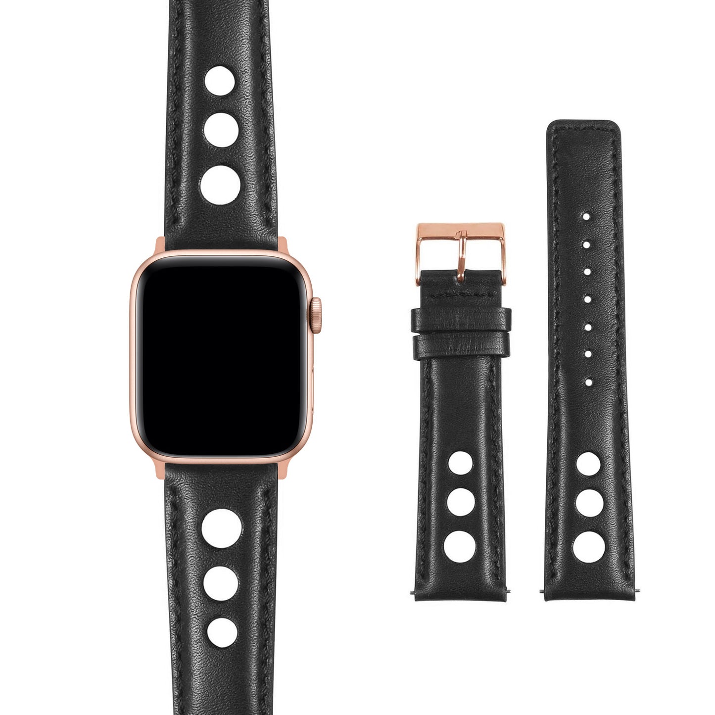 Leather Rally Strap w/ Black Buckle for Apple Watch