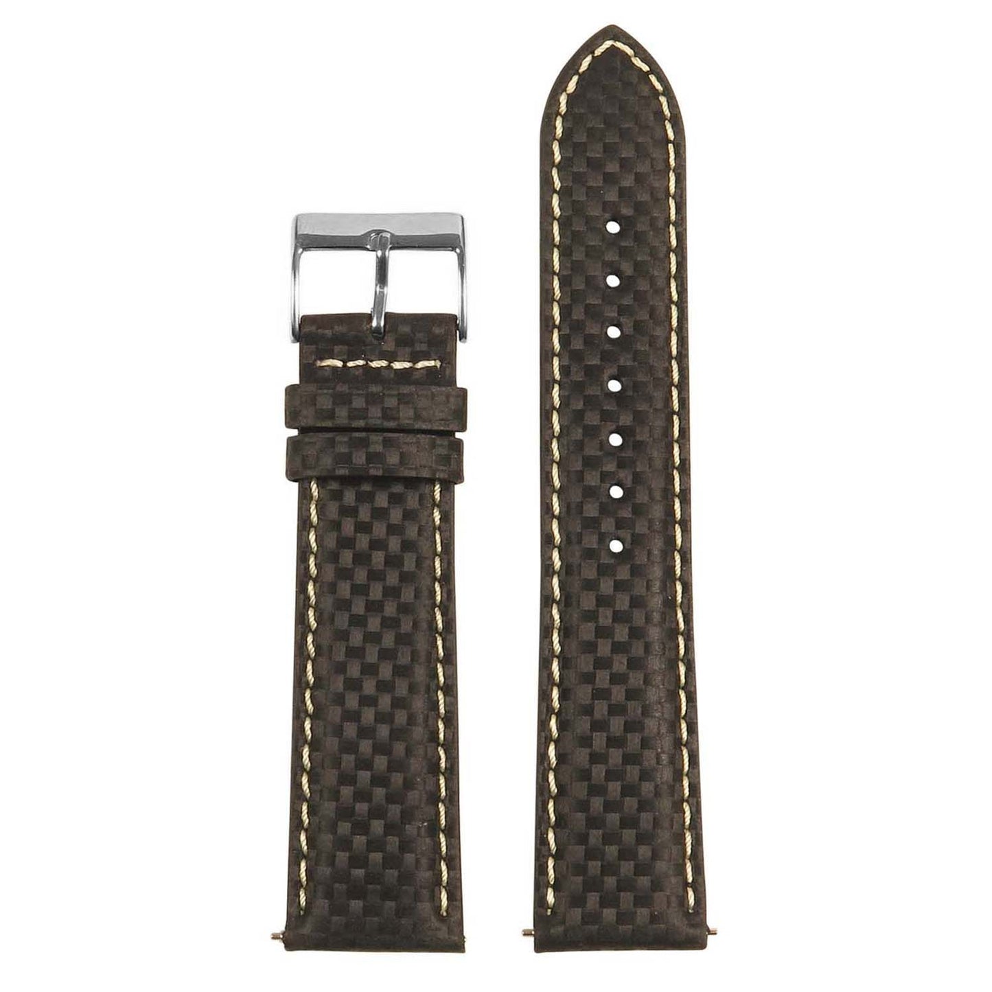 Carbon Fiber Embossed Leather Strap for Fitbit Versa & Versa 2