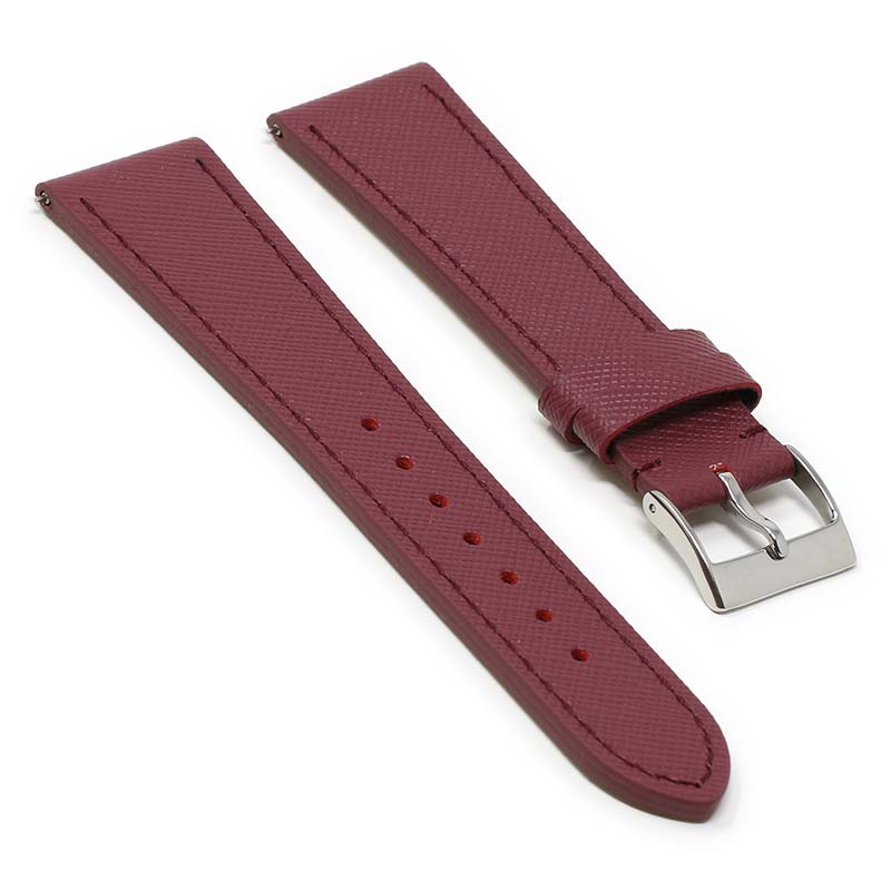 DASSARI Premium Saffiano Leather Strap (Short, Standard, Long) for Fitbit Sense