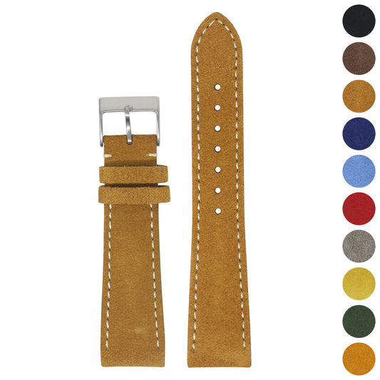 24mm Suede Smart Watch Strap (Short, Standard, Long)