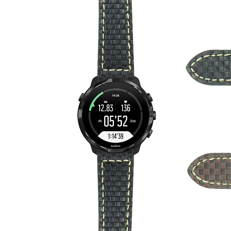 DASSARI Azure Carbon Fiber Leather Strap for Samsung Galaxy Watch 3
