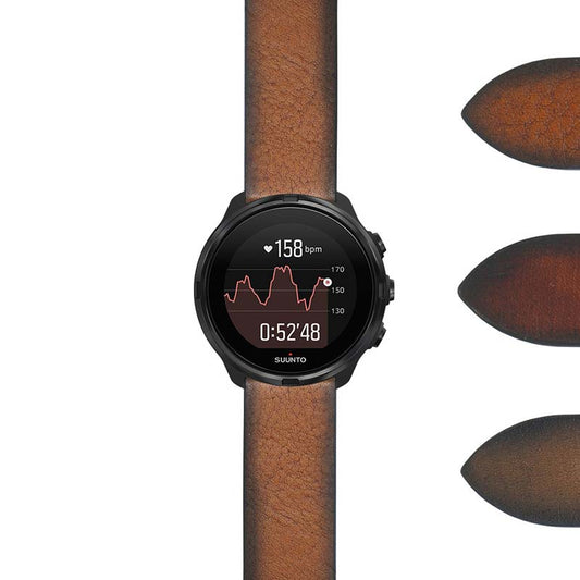 DASSARI Premium Thick Vintage Leather Strap for Suunto 9