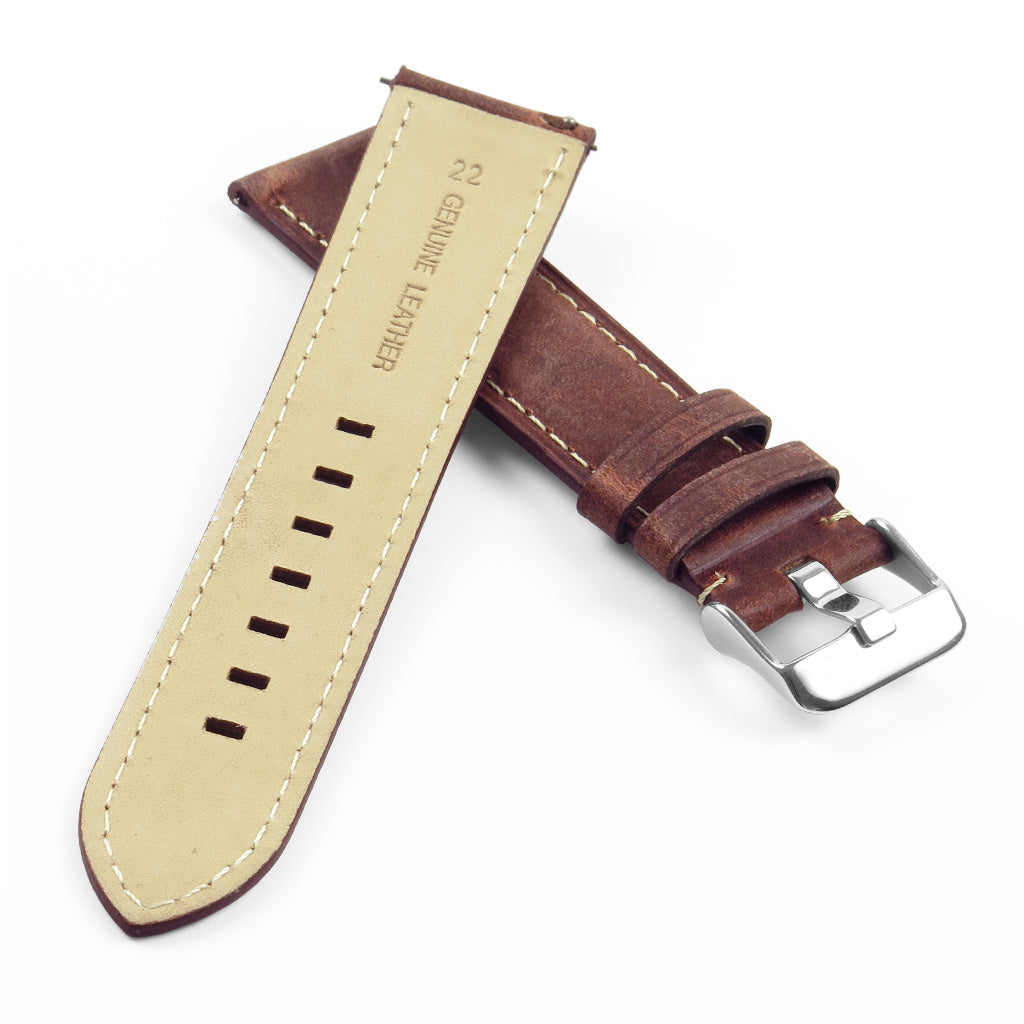 DASSARI Vintage Italian Leather Strap for Samsung Galaxy Watch Active