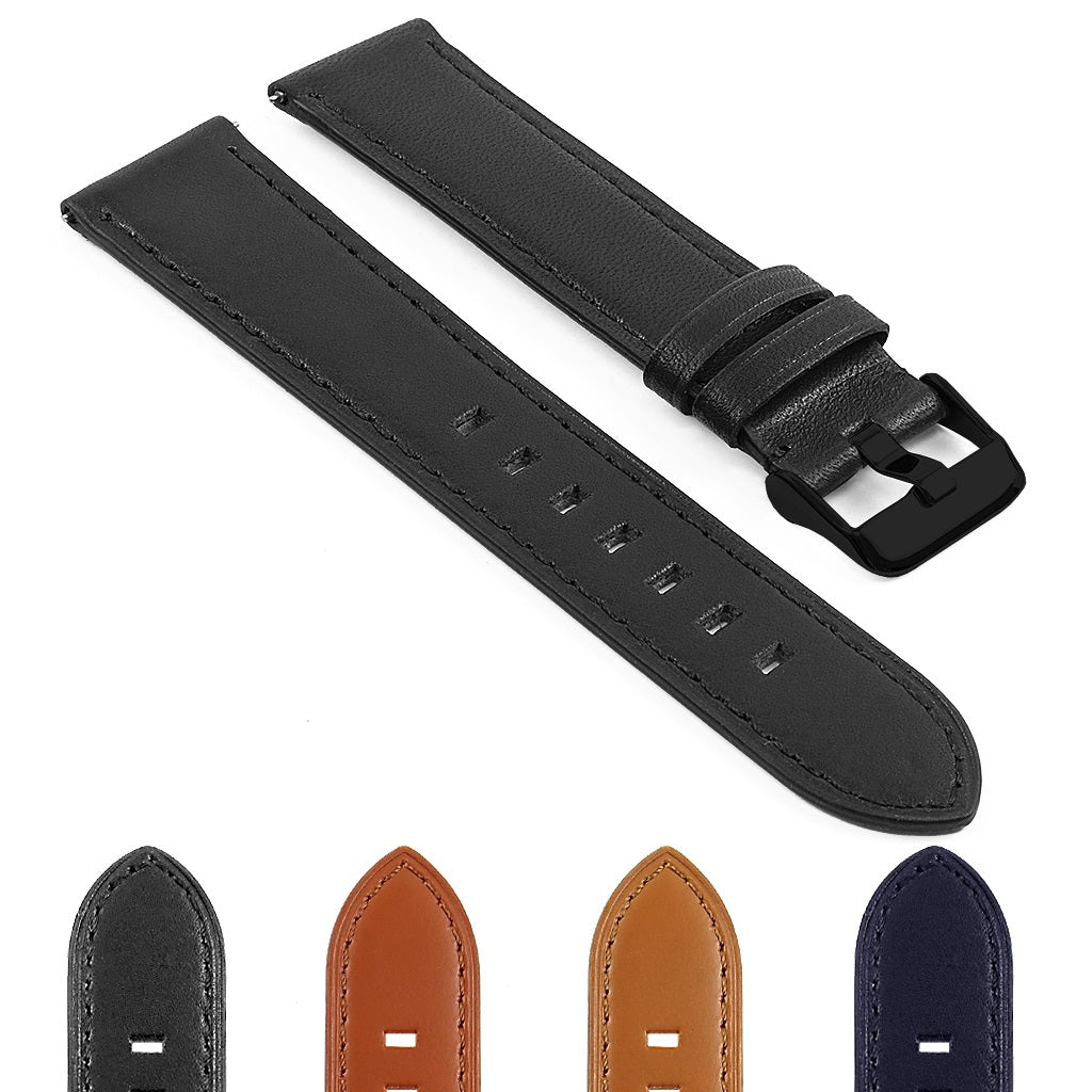 DASSARI Smooth Italian Leather Strap for Samsung Gear S3 Frontier