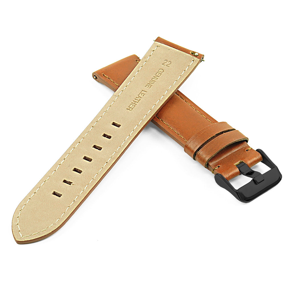 DASSARI Smooth Italian Leather Strap for Samsung Gear S3 Frontier