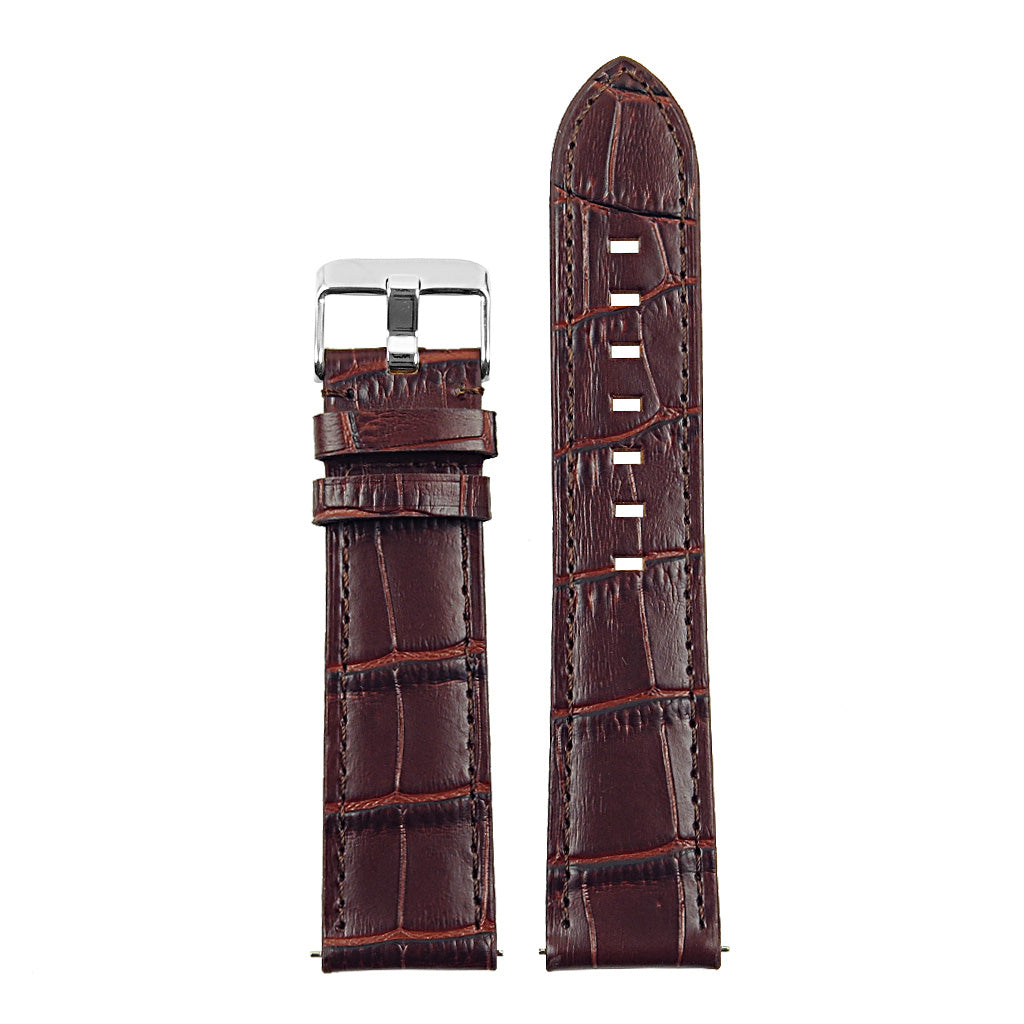 DASSARI Croc Embossed Italian Leather Strap for Samsung Galaxy Watch Active2