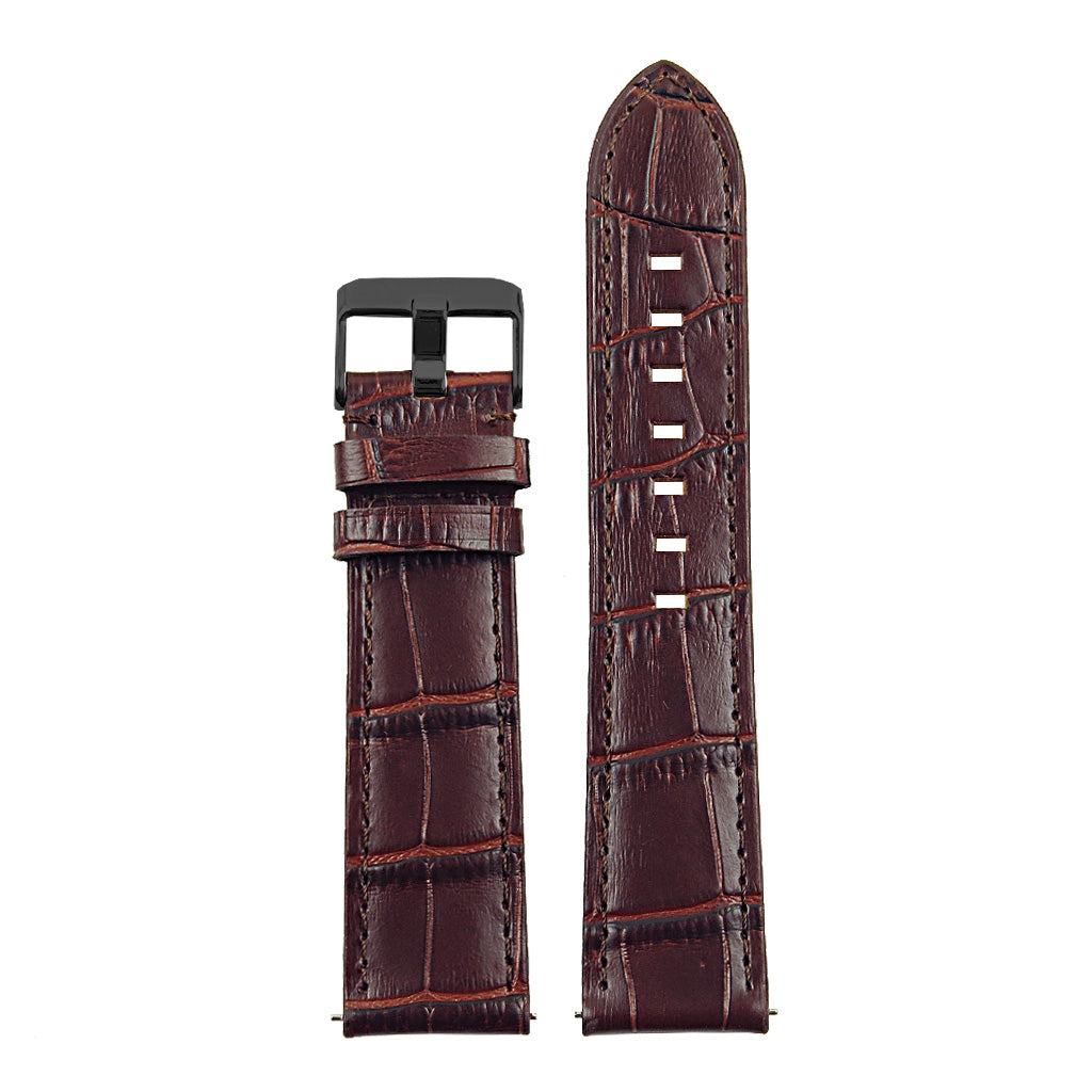 DASSARI Crocodile Embossed Italian Leather Strap for Samsung Gear S3 Classic