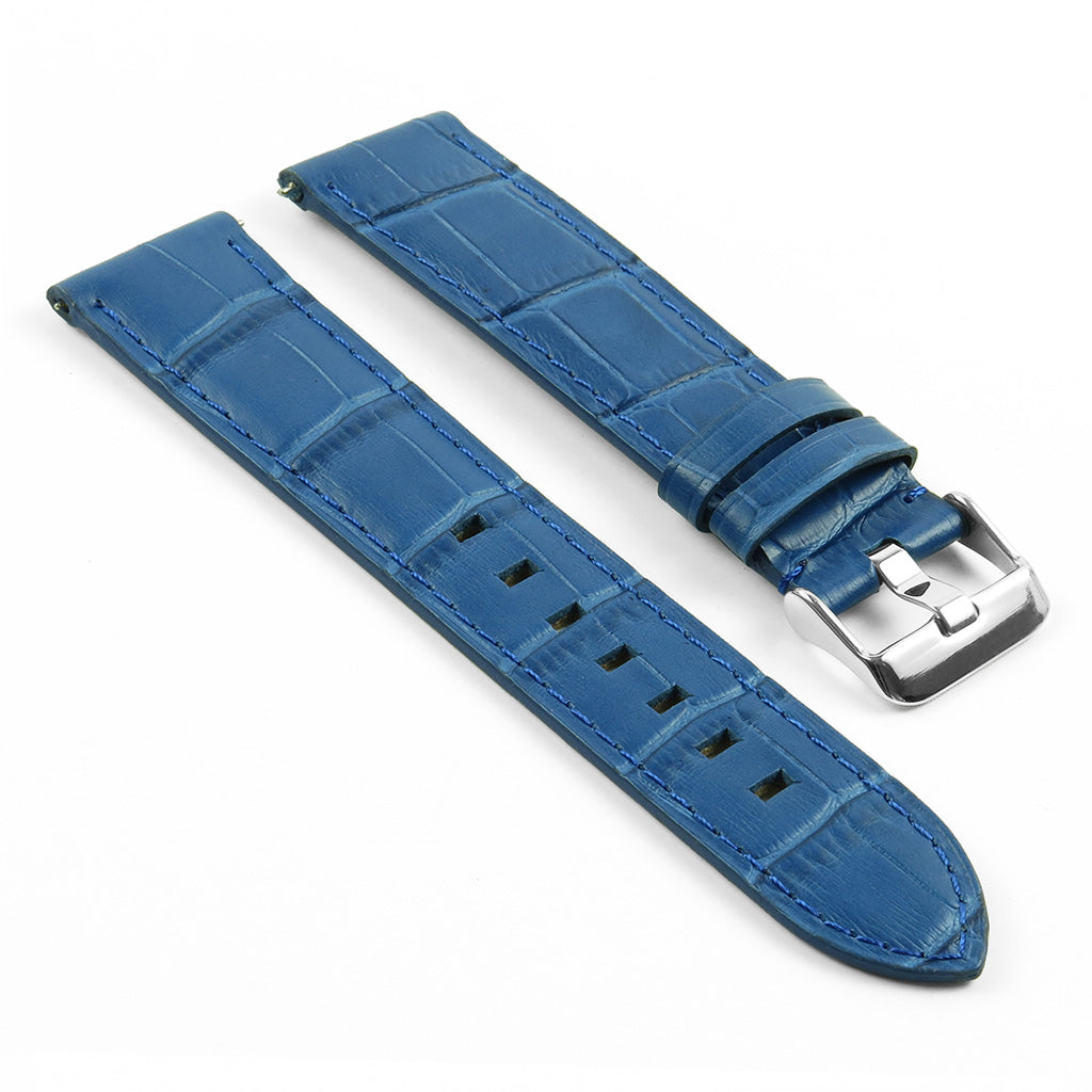 DASSARI Croc Embossed Italian Leather Strap for LG G Watch W100 & G Watch R W110