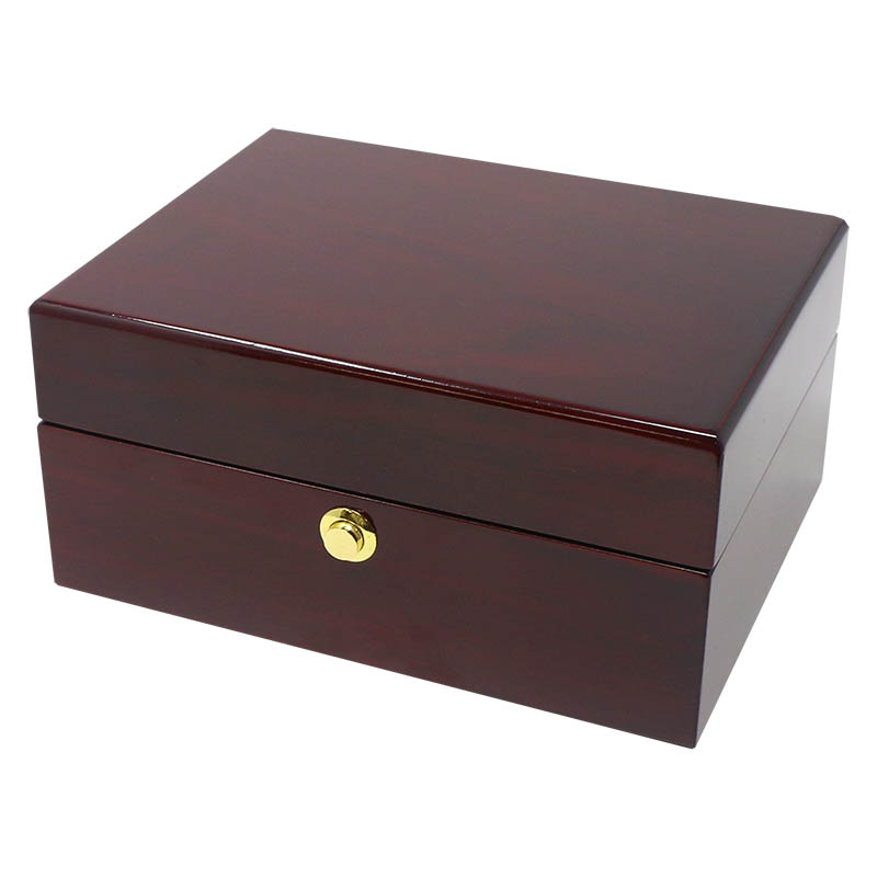 Cherry Red Stained Watch Box for 2 Watches