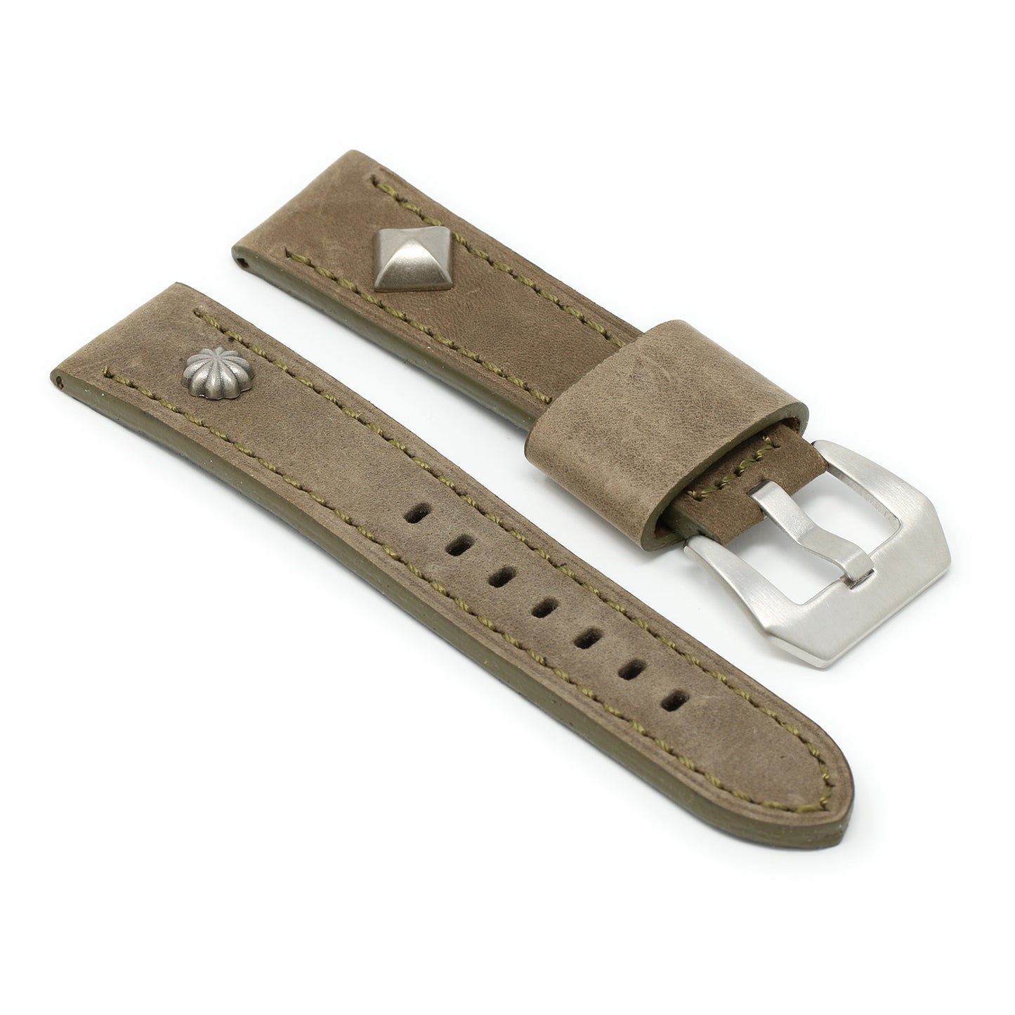 Vintage Military Rivet Strap for Fitbit Sense